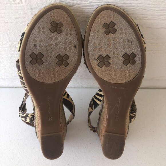 Naturalizer N5 Comfort Lulianna Coated Linen Slingback Cork Wedge Size 9M - Picture 9 of 15